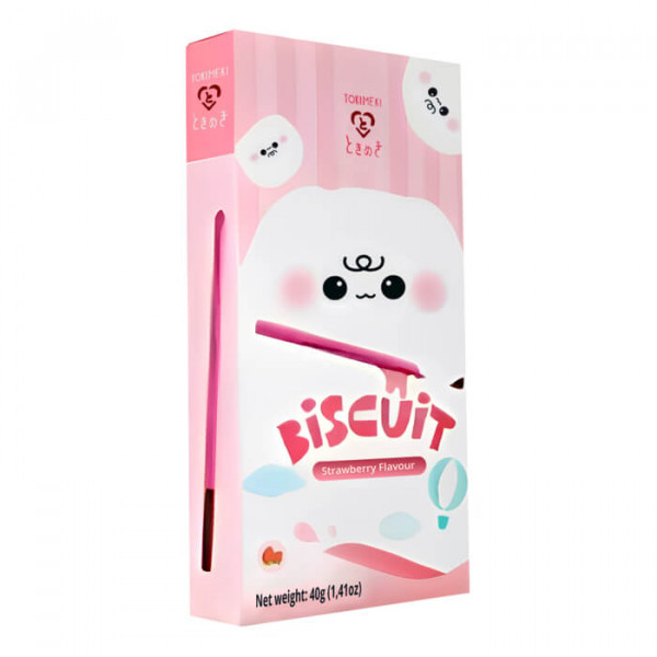 Läs mer om Tokimeki Biscuit Stick - Strawberry Flavour 40g