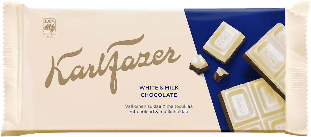 Läs mer om Karl Fazer White & Milk Chocolate 131g
