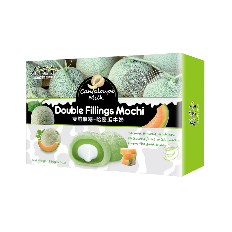 Läs mer om Bamboo House Double Filling Mochi Cantaloupe 180g