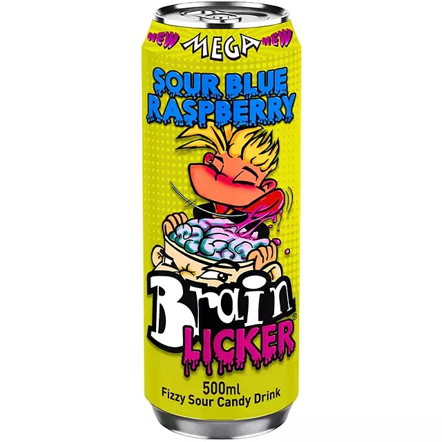 Läs mer om Brain Licker Sour Soda Blue Raspberry 50cl
