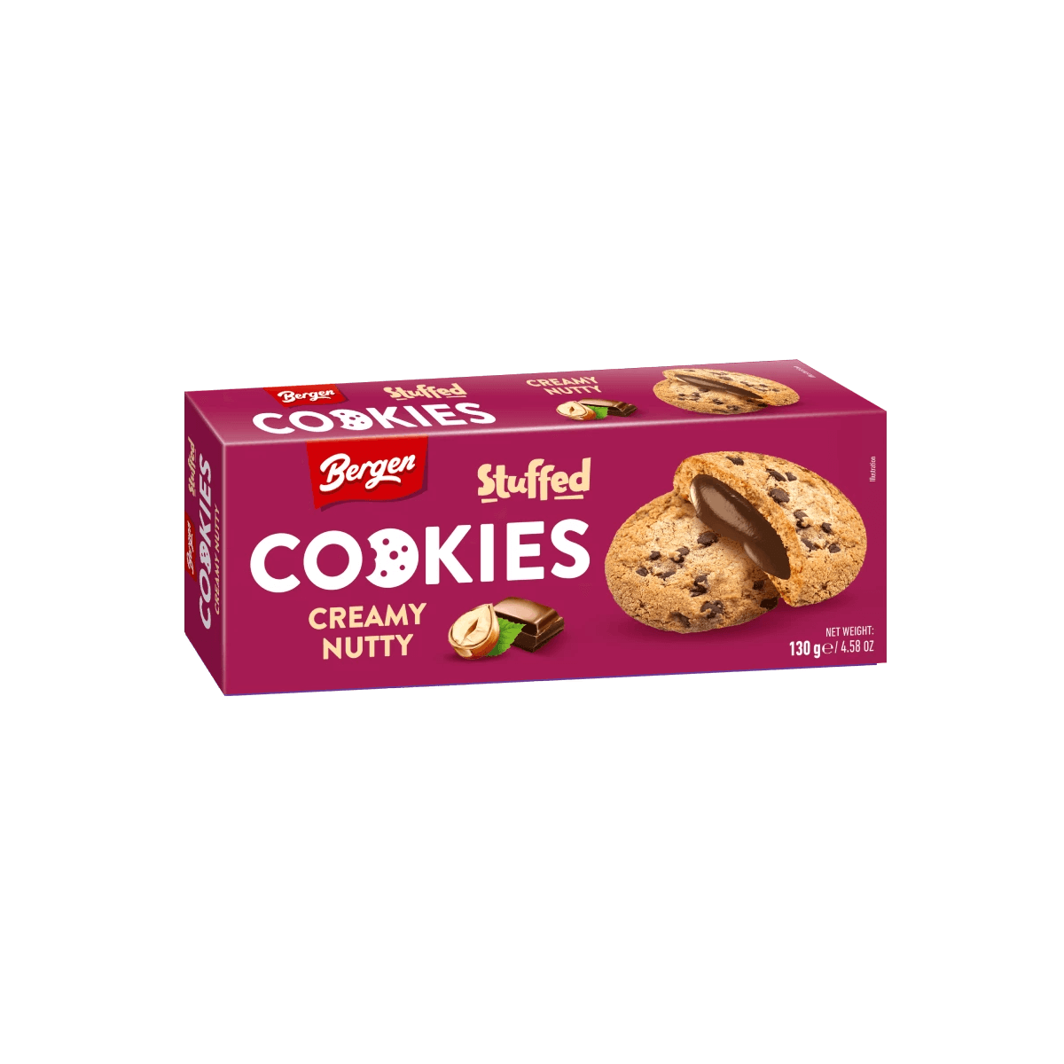 Läs mer om Bergen Creamy Nutty Cookies 130g