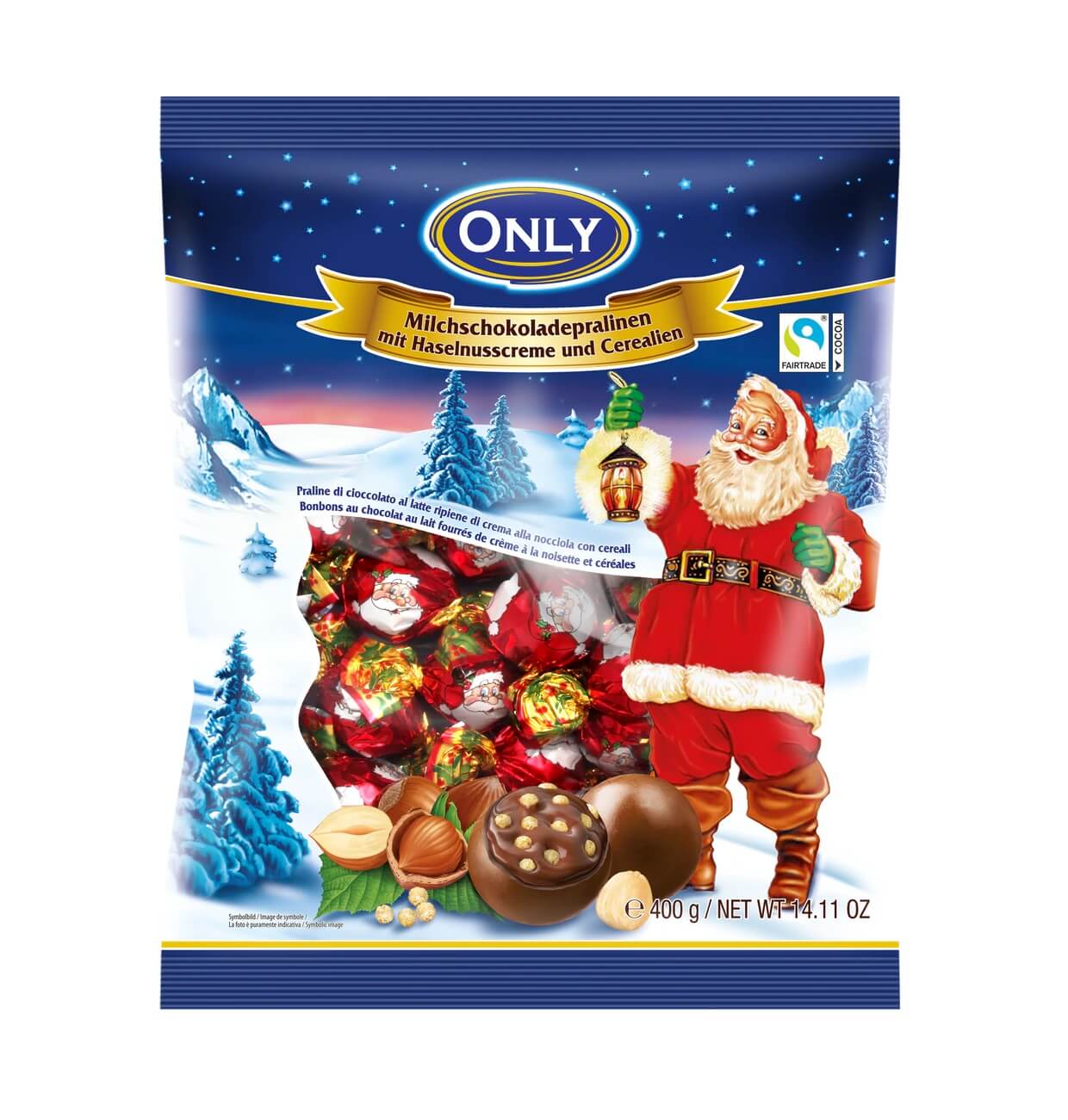 ONLY Milk Chocolate Pralines with Hazelnut Cream 400g