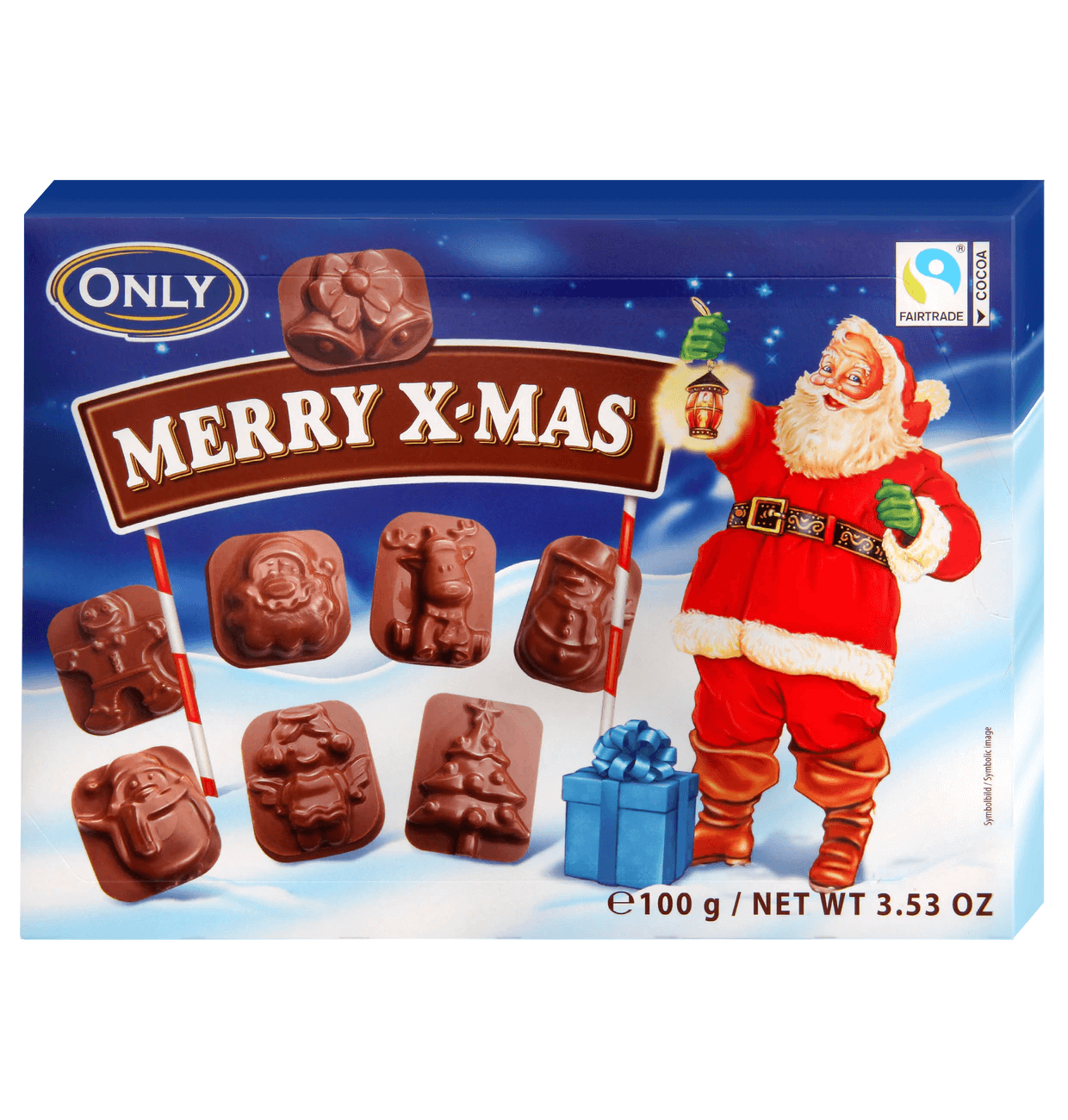 Läs mer om ONLY Milk Chocolate Merry X-mas Figures 100g