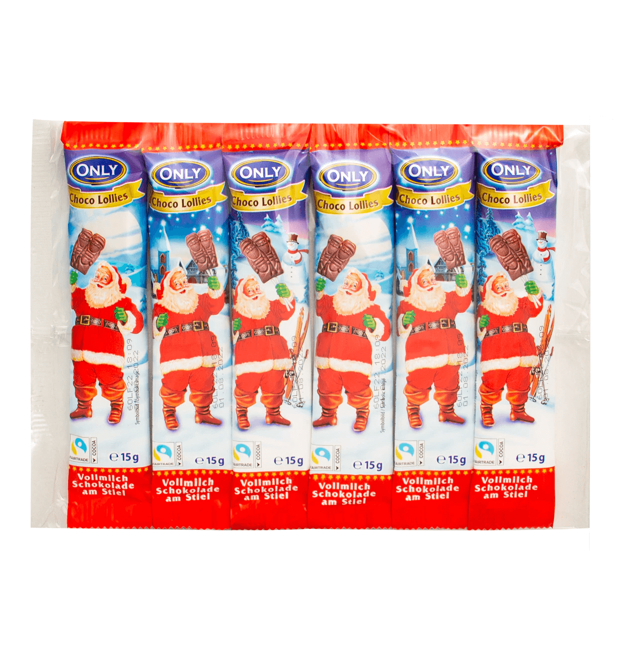 Läs mer om ONLY Christmas Milk Chocolate Lollies 6-Pack 90g