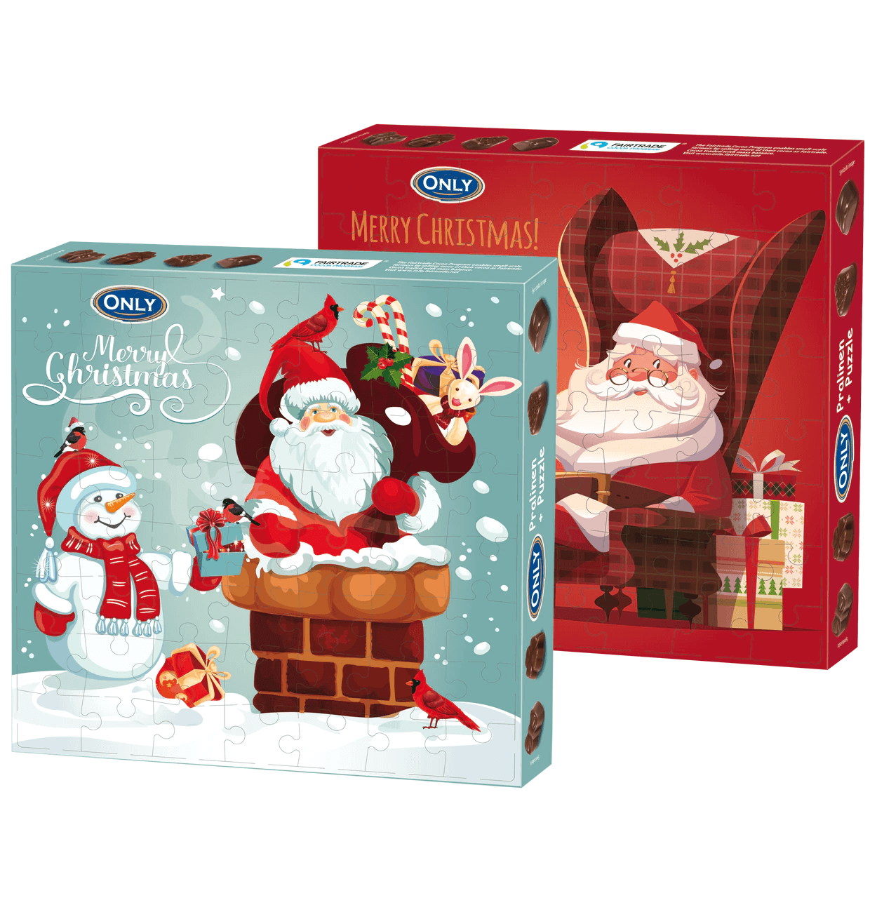 Läs mer om ONLY Christmas Pralines with Milk Filling & Puzzle 120g