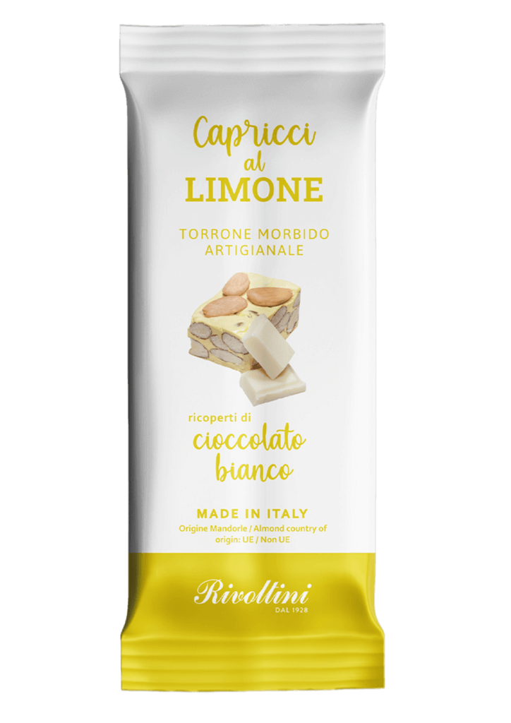 Läs mer om Capricci al Limone - Mjuk Nougat med Citron & Vit Choklad 20g