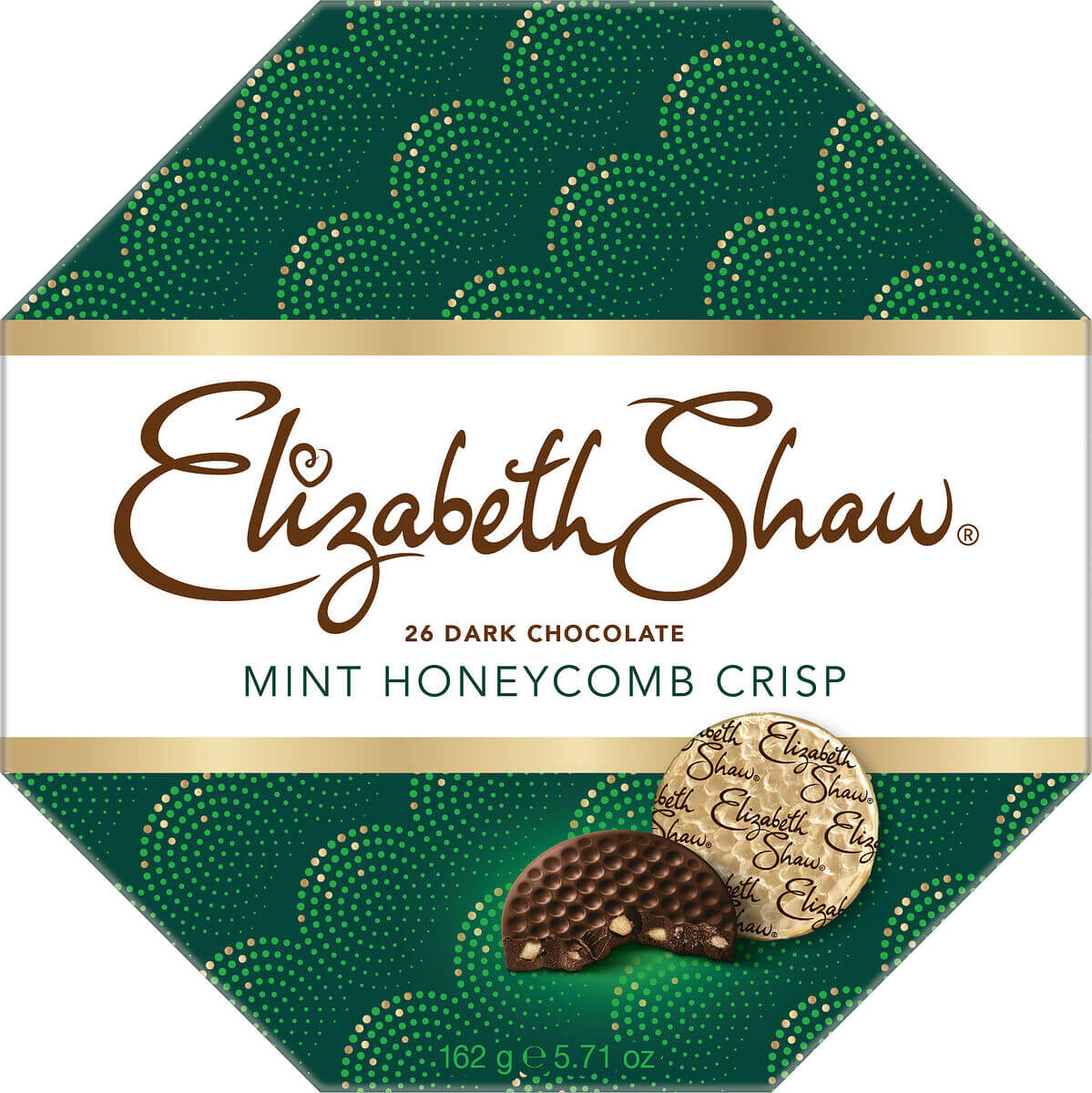 Läs mer om Elisabeth Shaw Dark Chocolate Mint Honeycomb Crisp 162g