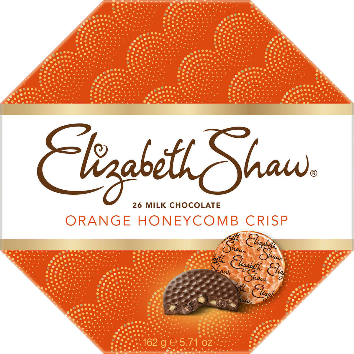 Elisabeth Shaw Milk Chocolate Orange Honeycomb Crisp 162g