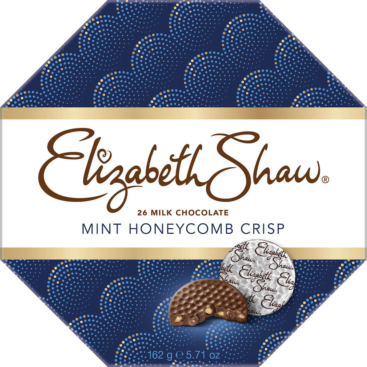 Läs mer om Elisabeth Shaw Milk Chocolate Mint Honeycomb Crisp 162g