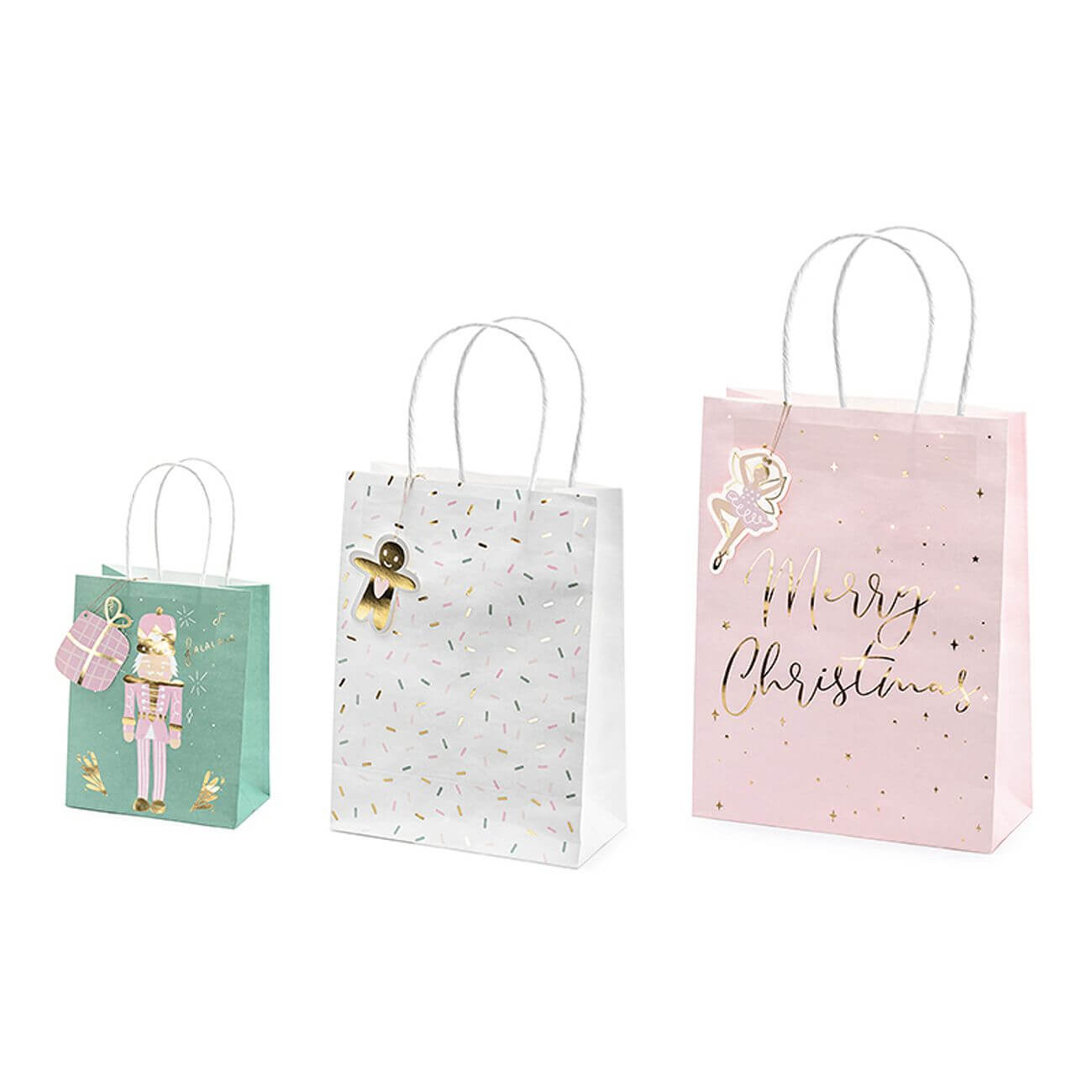 Presentpåsar Merry Christmas Mix 3-pack