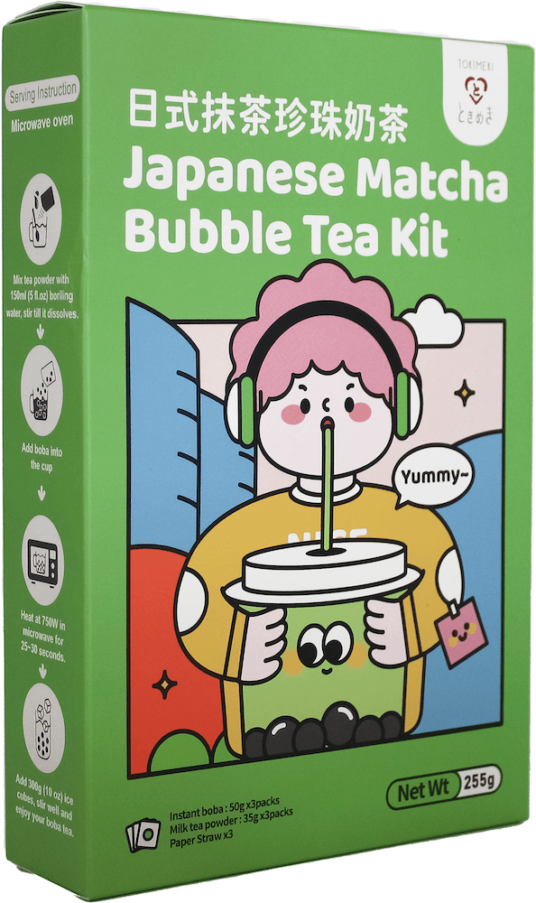 Läs mer om Tokimeki Japanese Matcha Bubble Tea Kit 3-pack 255g