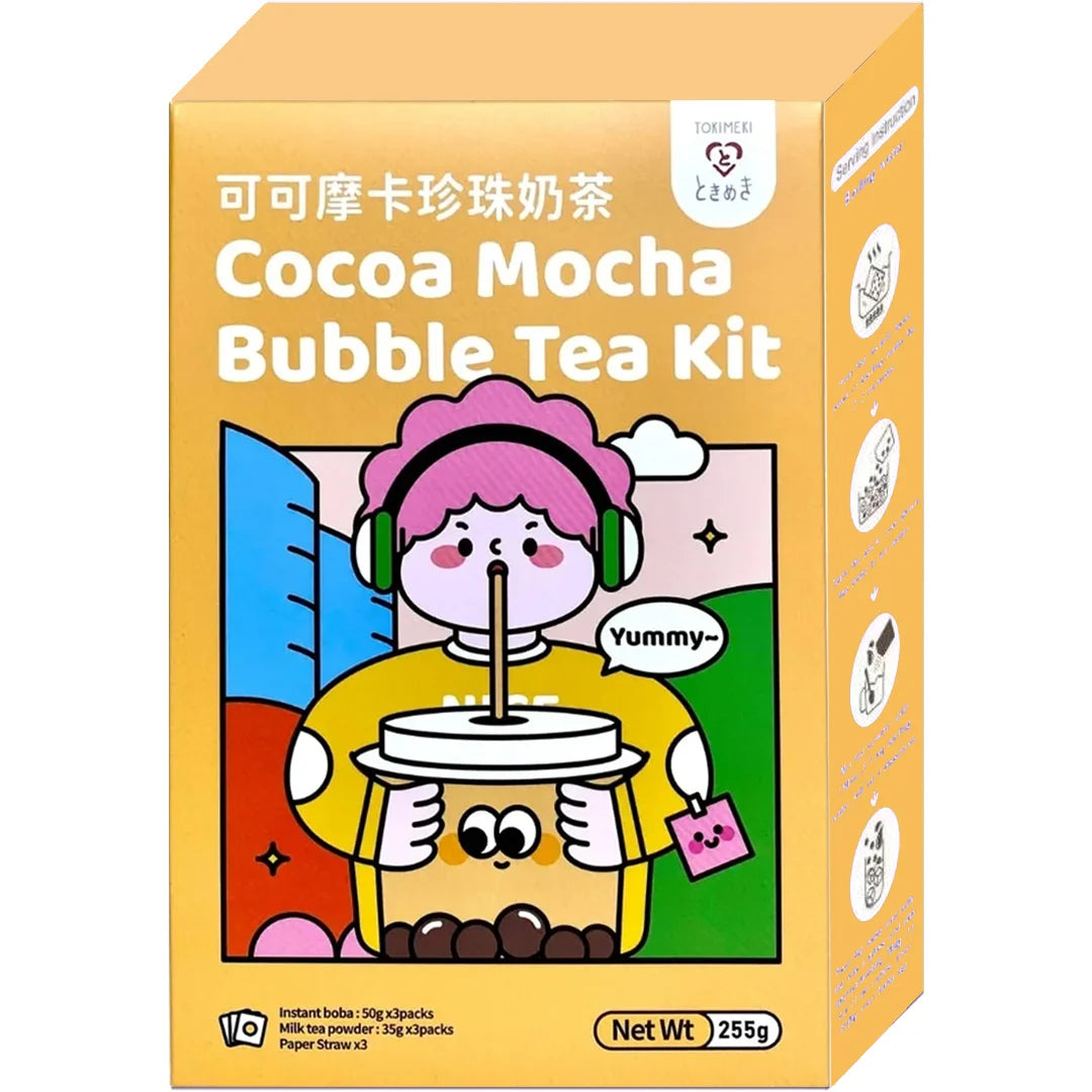 Läs mer om Tokimeki Cocoa Mocha Bubble Tea Kit 3-pack 255g