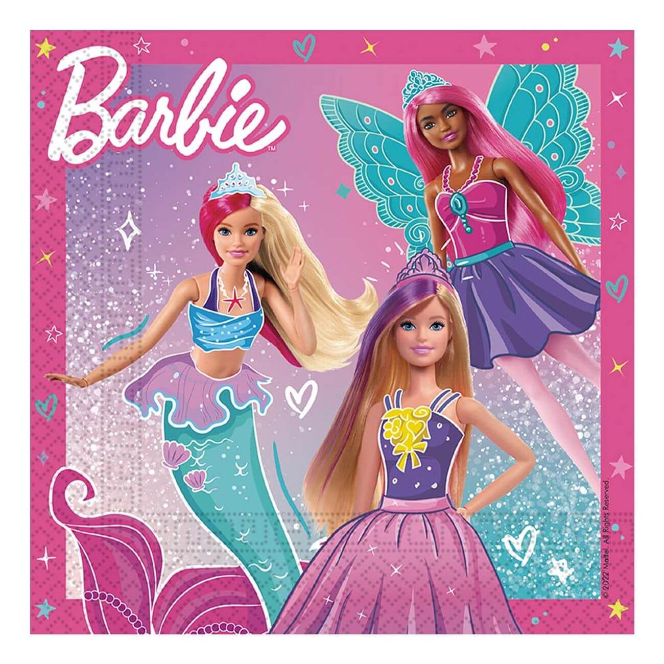 Servetter Barbie Fantasy 20-pack | Festartiklar - Festteman - Kalastillbehör - Barbie-kalas | Gottegrisen