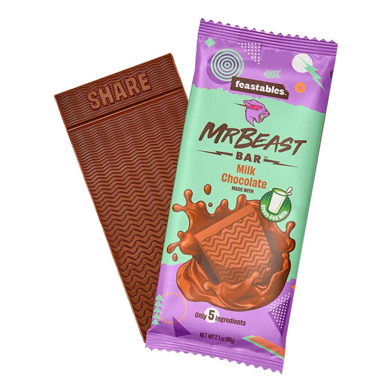 Läs mer om Mr Beast Milk Chocolate Chokladkaka 60g