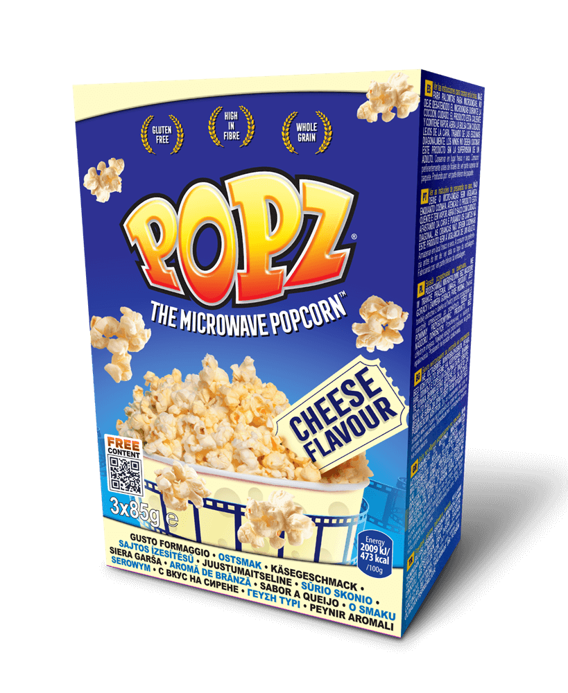 Läs mer om Popz Micropopcorn 3-pack Cheese 255g