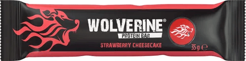 Läs mer om Wolverine Protein Bar Strawberry Cheesecake 35g