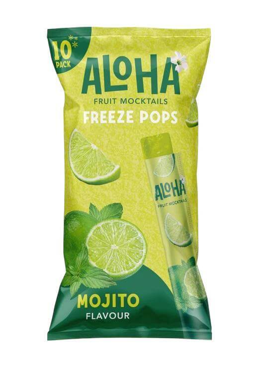 Läs mer om Aloha Mocktail Freeze Pops Mojito 10-pack