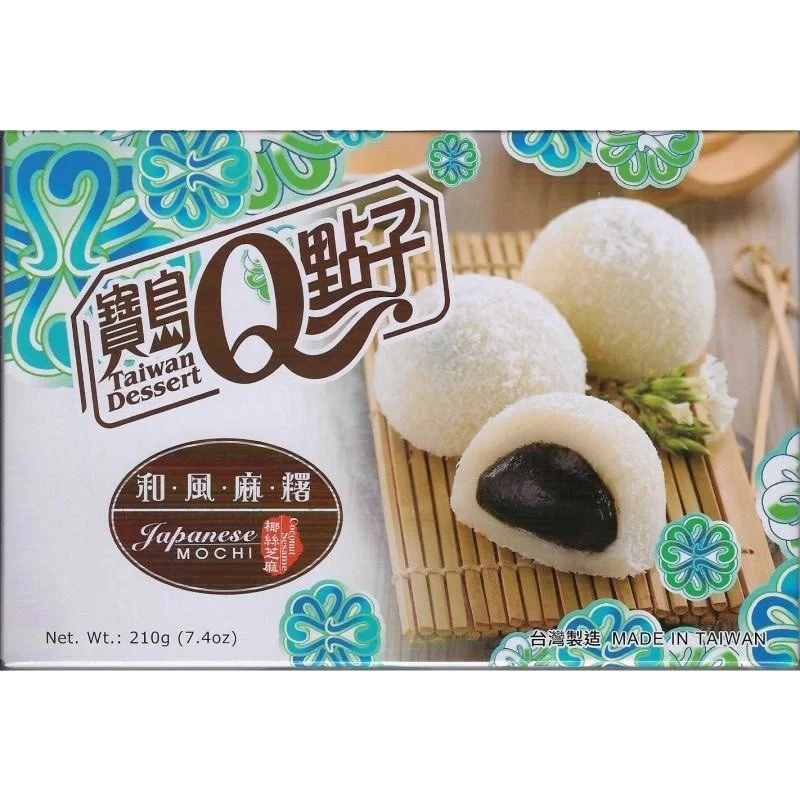 Läs mer om Taiwan Dessert - Mochi Kokos & Sesam 210g