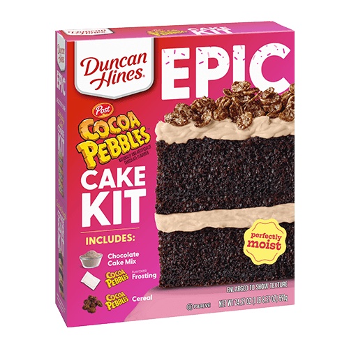 Duncan Hines Epic Cocoa Pebbles Cake Kit 691g (BF: 2024-01-25) Coopers Candy