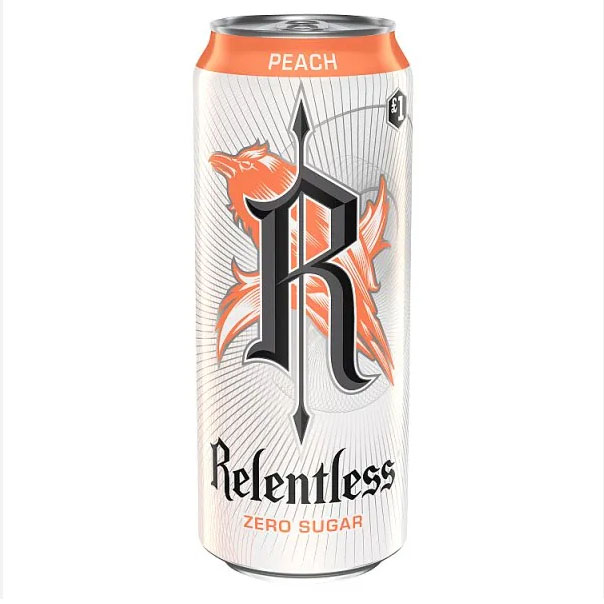 Relentless Energy Drink Zero Sugar - Peach 50cl