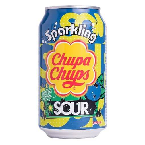 Läs mer om Chupa Chups Soda - Sour Blueberry 345ml