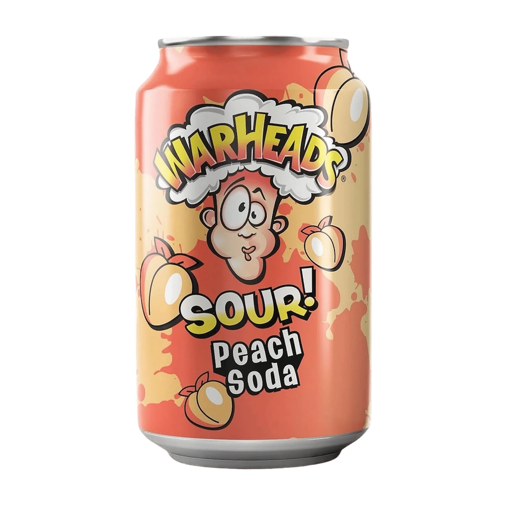 Warheads Sour Soda - Peach 355ml
