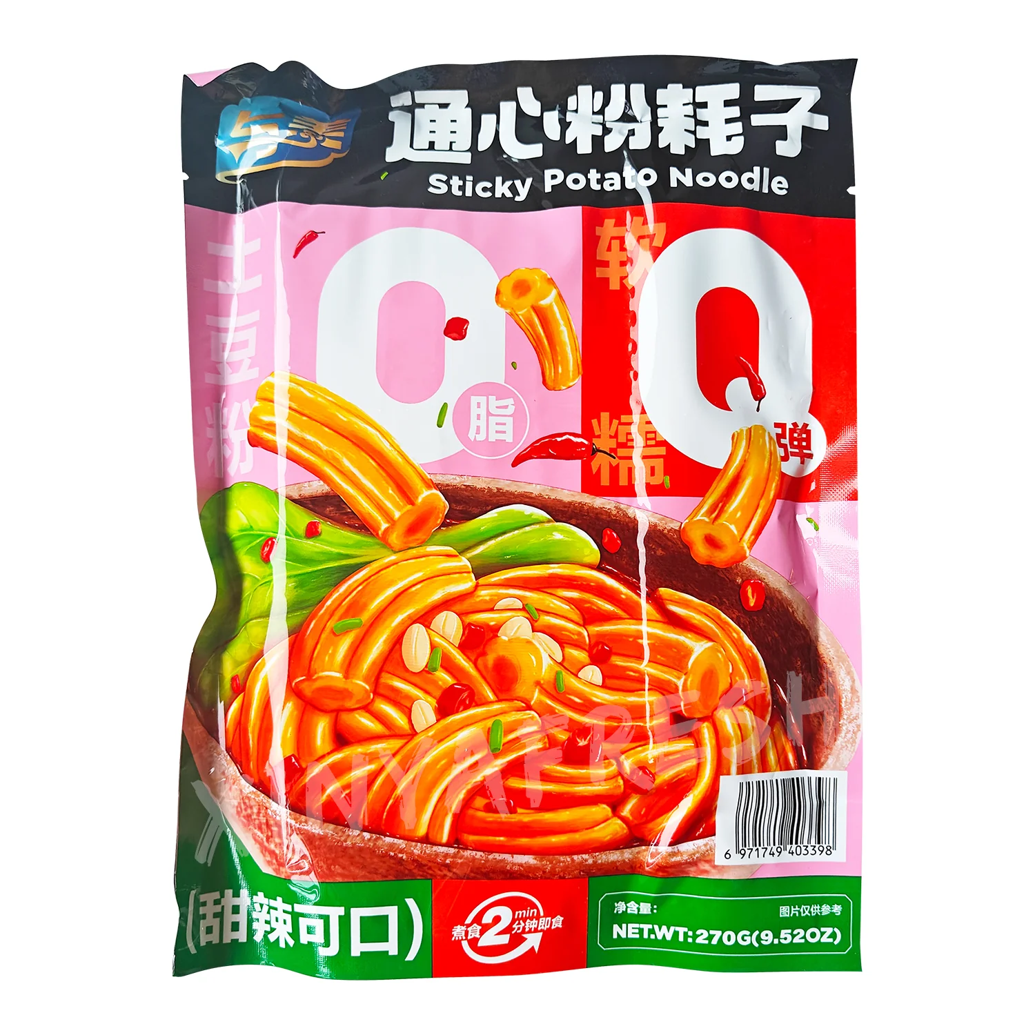 Läs mer om Yumei Sticky Potato Noodles - Sweet & Spicy 270g