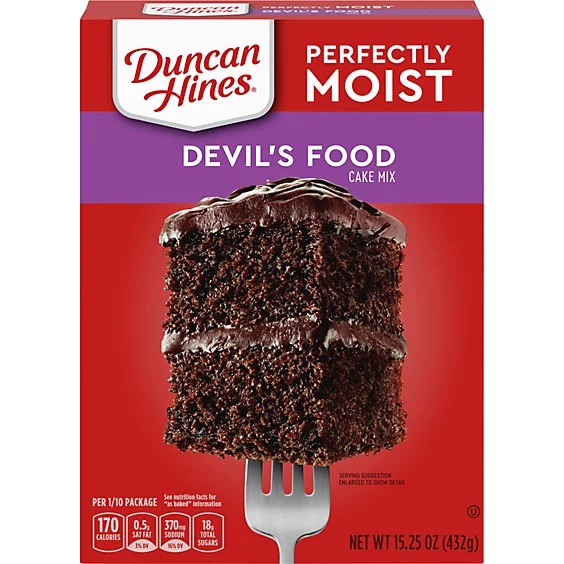 Duncan Hines Classic Devils Food Cake Mix 432g