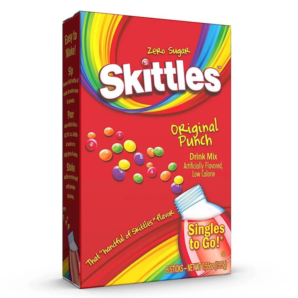 Läs mer om Skittles Singles to Go 6 pack - Original Punch 15g