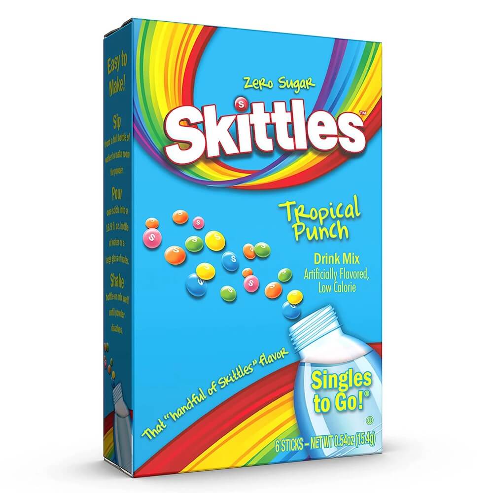 Läs mer om Skittles Singles to Go 6 pack - Tropical Punch 15g