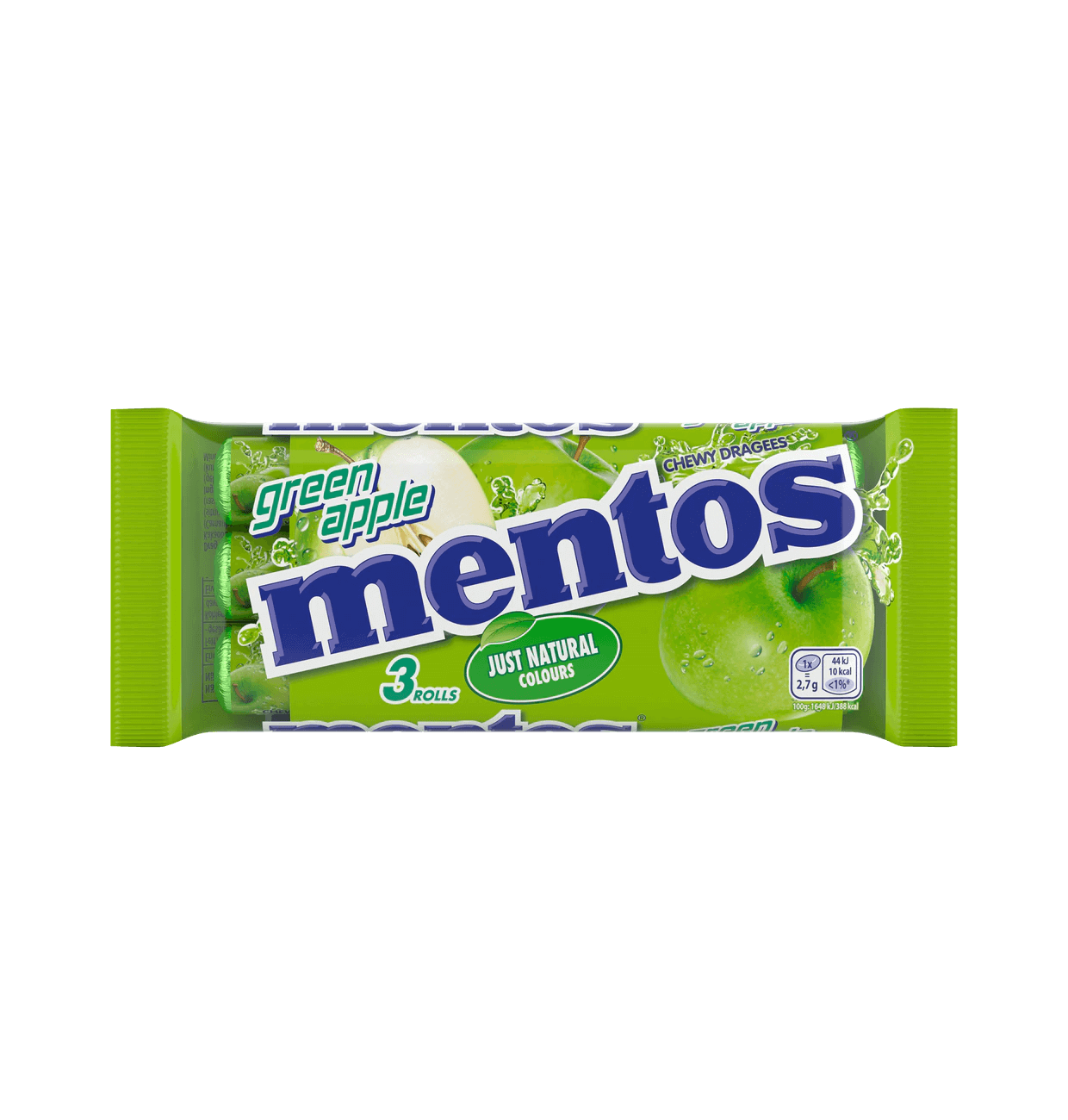 Läs mer om Mentos Rulle Apple 3-pack 113g