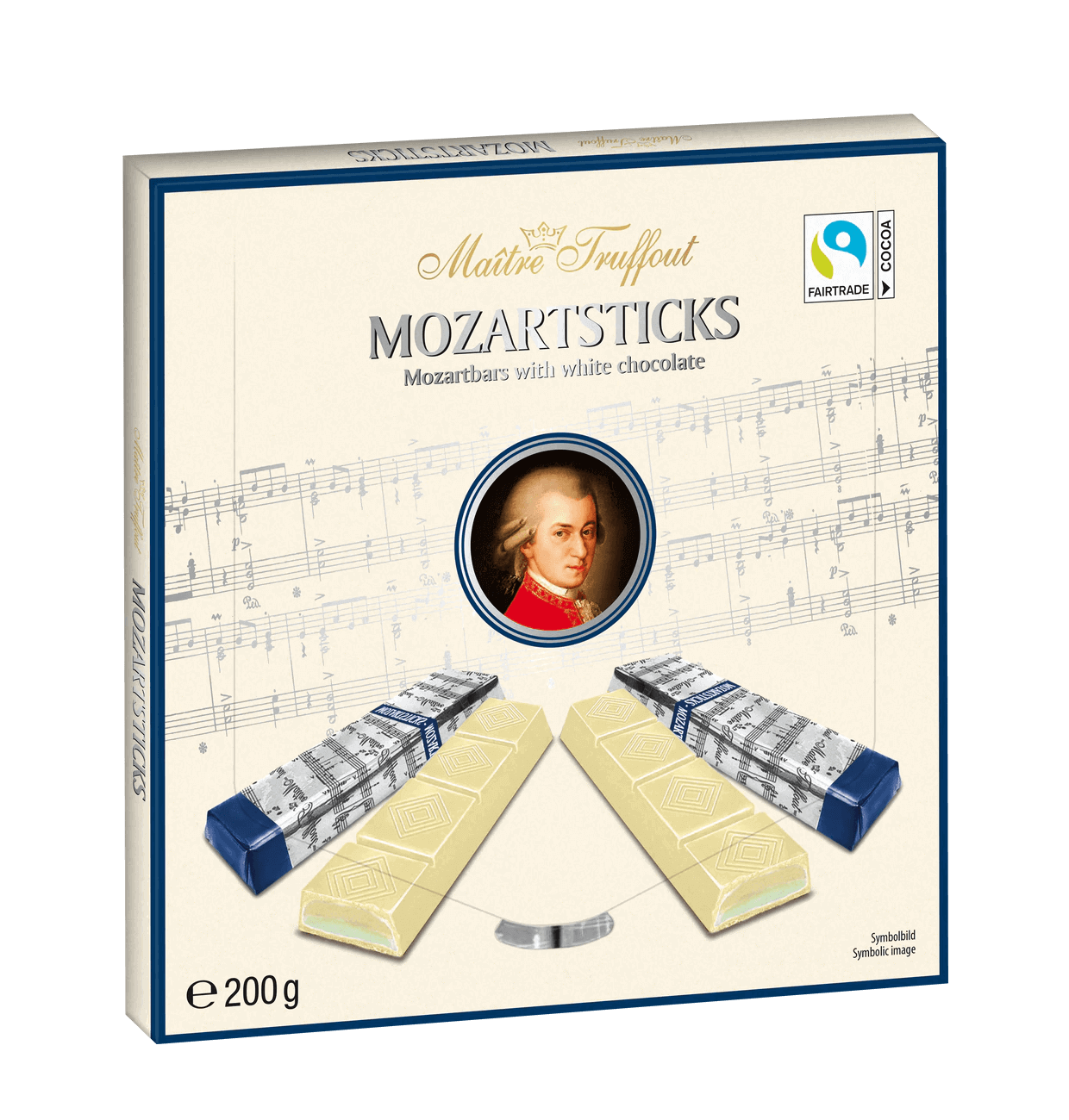 Läs mer om Maitre Truffout Mozartsticks White Chocolate 200g