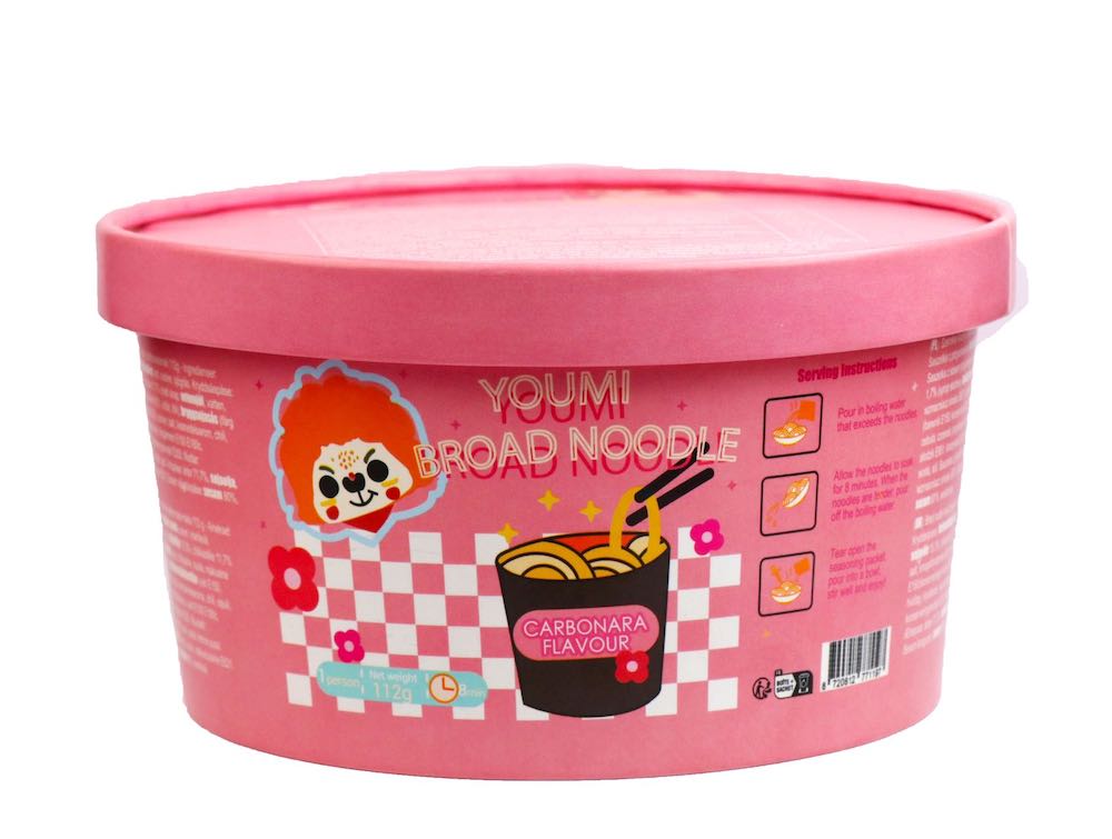 Läs mer om Youmi Instant Broad Noodle Carbonara Flavour 112g