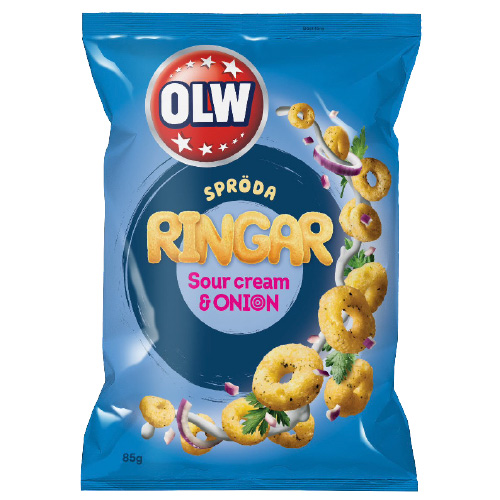 OLW Ringar Sour Cream & Onion 85g