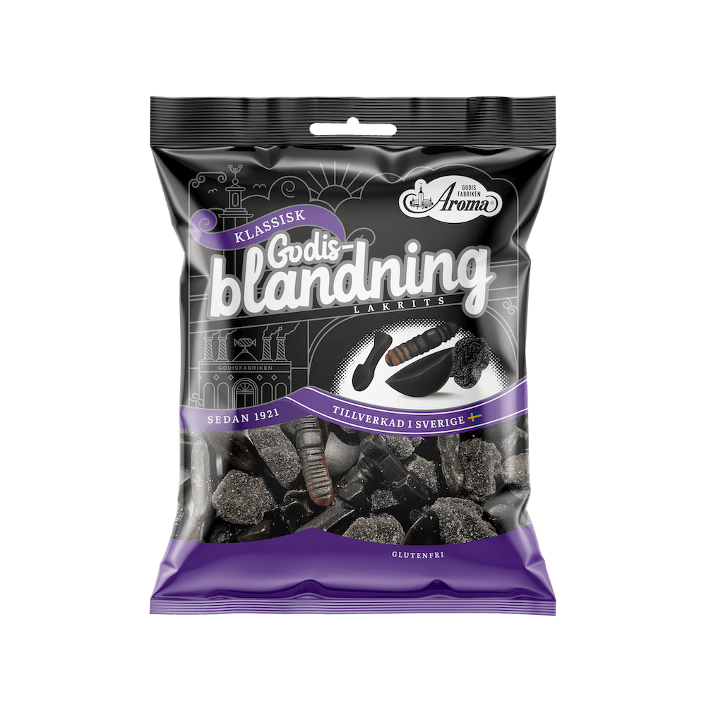 Aroma Godisblandning Lakrits 260g