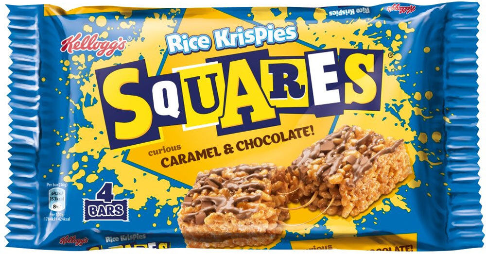 Läs mer om Kelloggs Rice Krispies Squares Caramel & Chocolate 144g