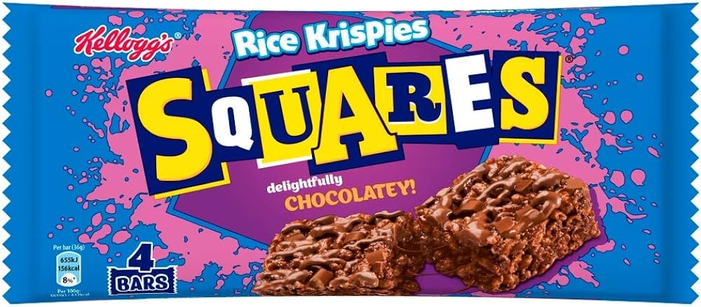 Kelloggs Rice Krispies Squares Delightfully Chocolatey 144g