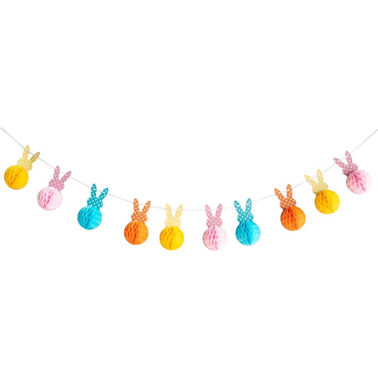 Girlang Honeycombs Påskharar | Festartiklar | Gottegrisen