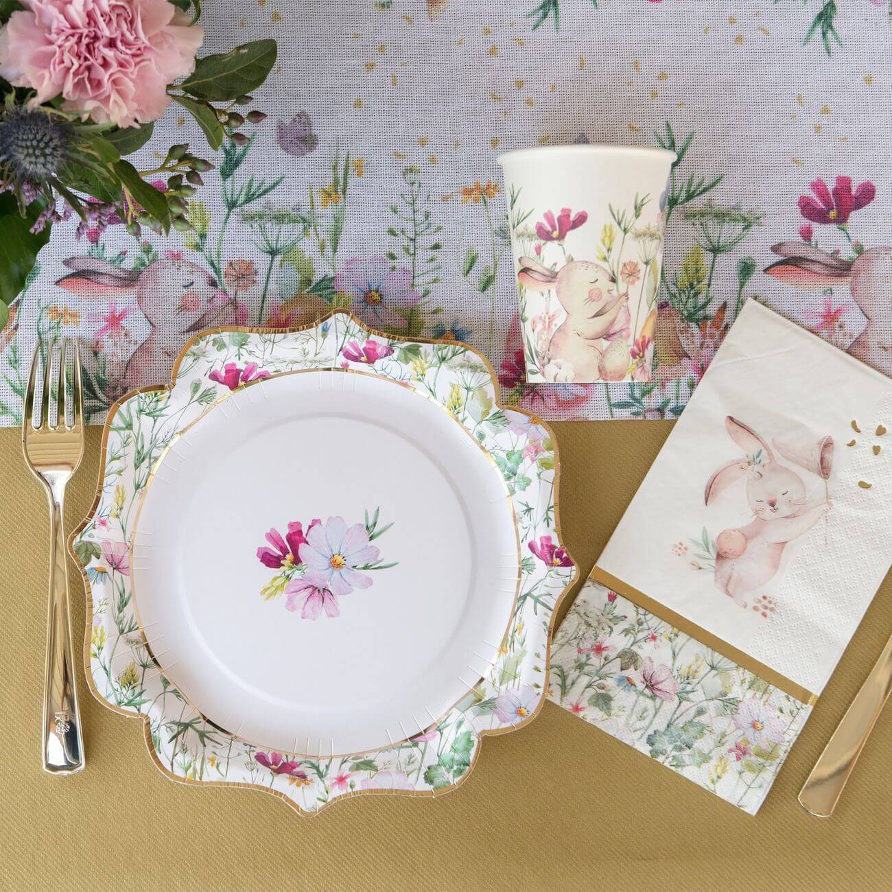 Alternativ bild 1 för Papperstallrik Kanin Påsk 10-pack