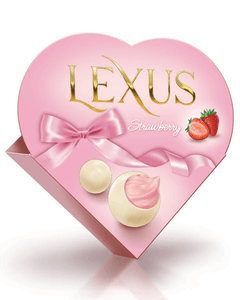 Lexus Heart White Chocolate Strawberry 100g Coopers Candy