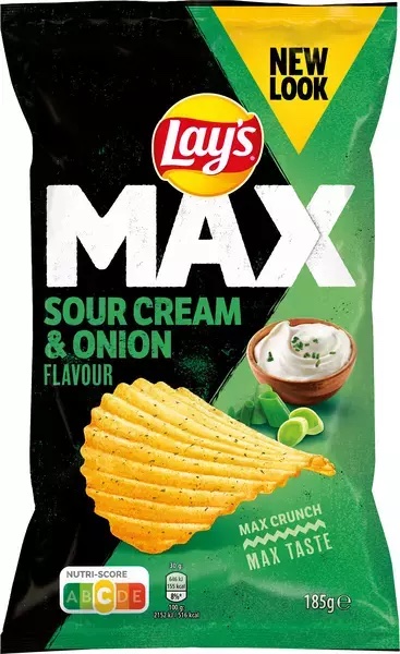 Läs mer om Lays Max Sourcream& Onion 185g