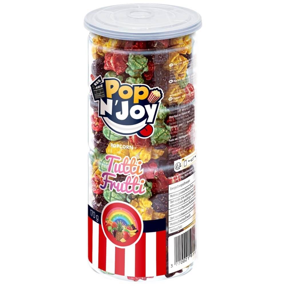 Läs mer om Pop N Joy Popcorn Tutti-Frutti 170g