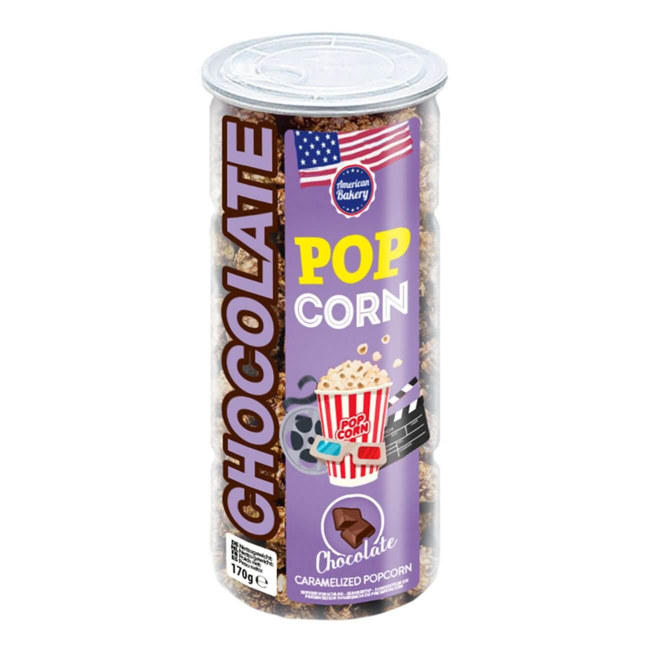 Produktfoto för American Bakery Popcorn Chocolate 170g
