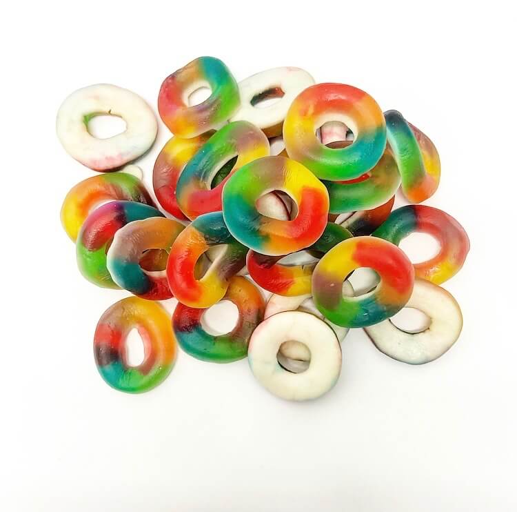 Läs mer om DP Jelly Rainbow Rings 1kg