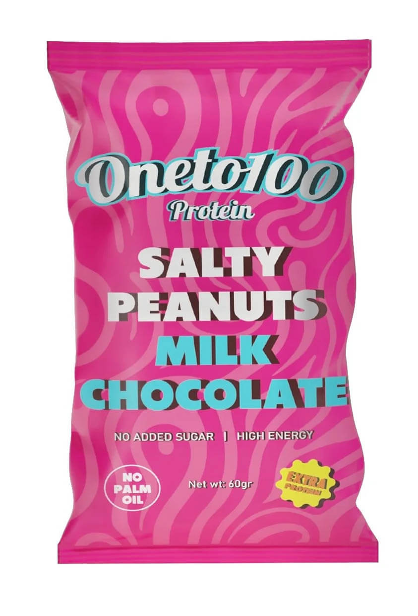 Läs mer om OneTo100 Salty Peanuts Milk Chocolate 60g