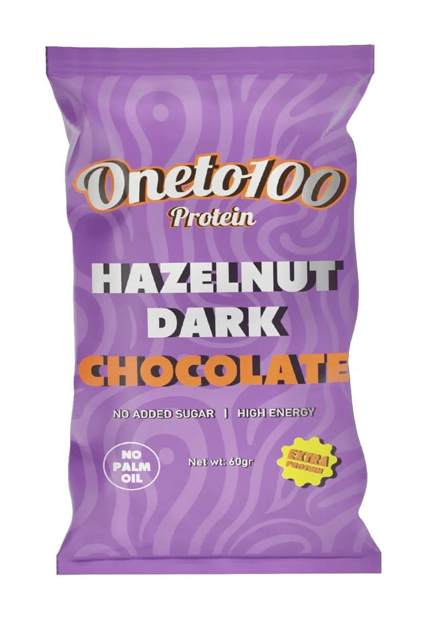 Läs mer om OneTo100 Hazelnut Dark Chocolate 60g