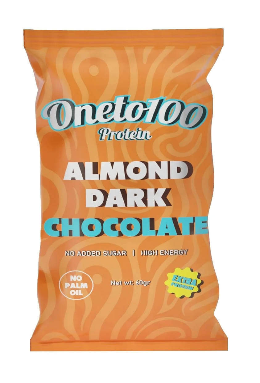 Läs mer om OneTo100 Almond Dark Chocolate 60g