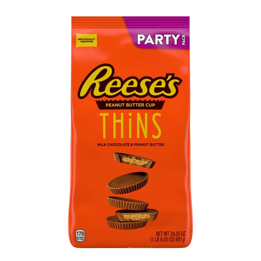 Läs mer om Reeses Peanut Butter Cups Thins Milk Chocolate 682g