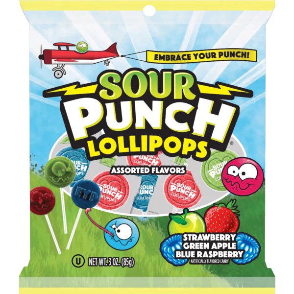 Läs mer om Sour Punch Lollipops 85g