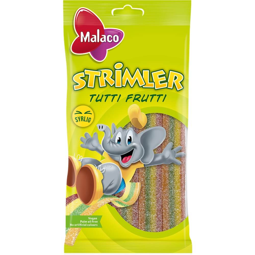 Läs mer om Malaco Strimler Tutti Frutti 80g